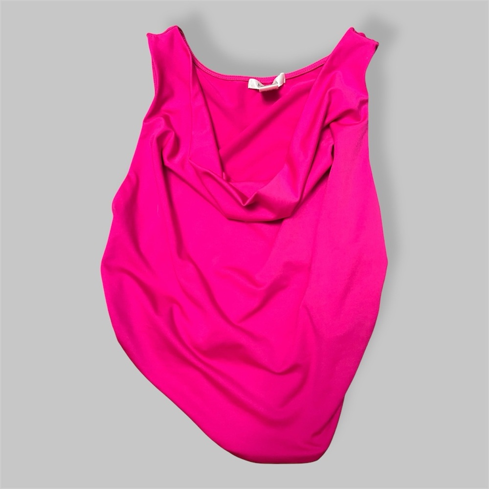 Bozzolo Pink Draped Sleeveless Tank Top